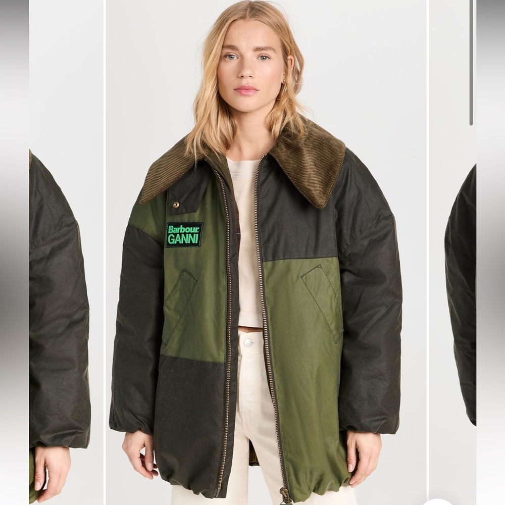 Barbour x GANNI Bomber Wax Jacket NWT eu38/us8
